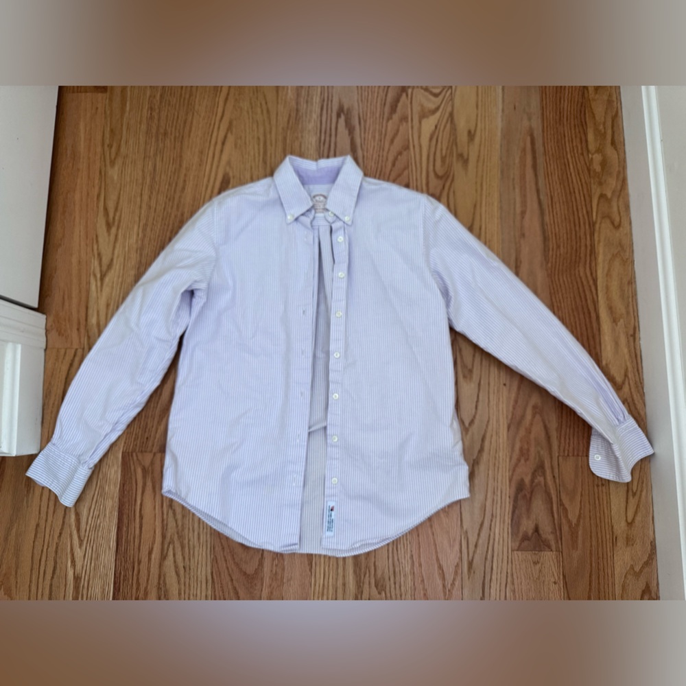 Brooks Brothers Light purple Pinstripe Shirt EUC SIZE 6